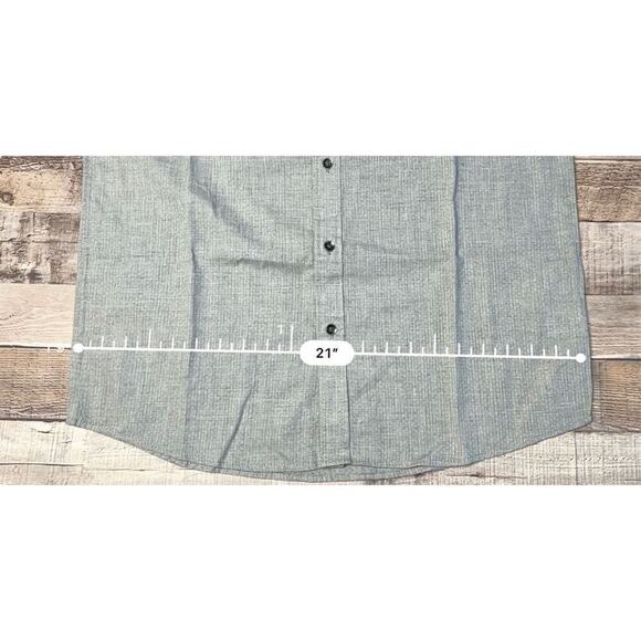 Urban Pipeline Collared Western Modern Shirt MEDIUM $50‎ NWT Gray Flap Pockets - Picture 4 of 12